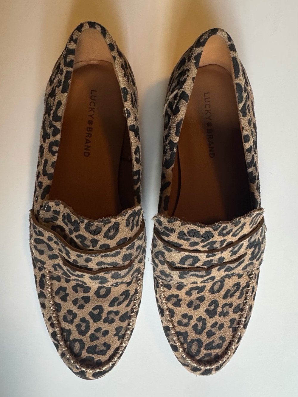 Lucky Brand Leopard Print Penny Loafers in Size 8